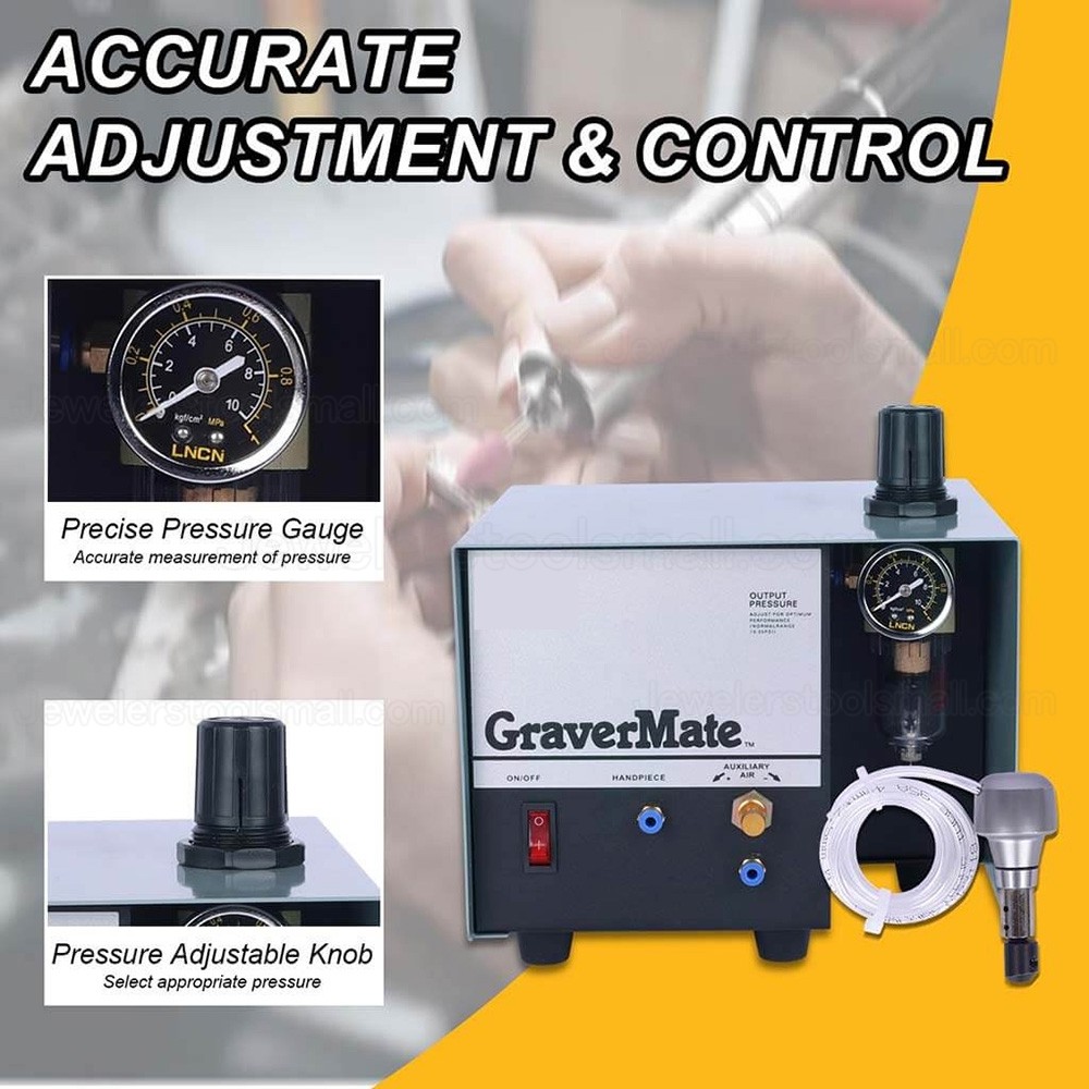 Pneumatic Jewelry Engraving Machine Double Ended Jewellery Engraver for Gold Silver